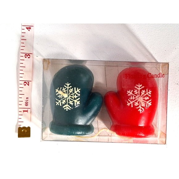 Candle Illusions VTG Floating Mitten Snowflake Candles Y2K Brand New Holiday - Picture 8 of 9